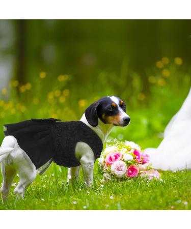 QBLEEV Dog Dress Dog Wedding Dress for Medium Dogs Bowknot Dog Wedding Attire Black Dog Dress Pet Dog Bride Costume Lace Tutu Skirt Halloween Dog Princess Dress Puppy Apparel Dog Formal Dress XXL Black XXL - Buy Online on GoSupps.com