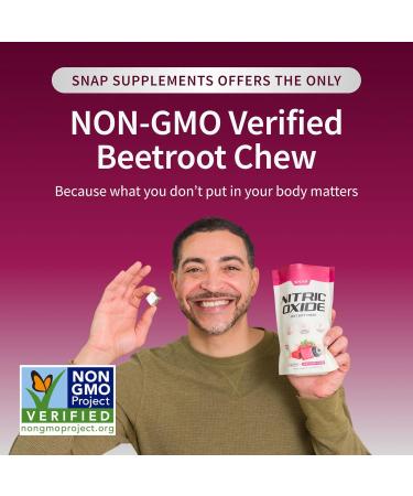 Snap Supplements Nitric Oxide Beet Root Soft Chews + L-Arginine Capsules Bundle 60 Sugar-Free Soft Chews + 60 Vegetarian Capsules - Buy Online on GoSupps.com
