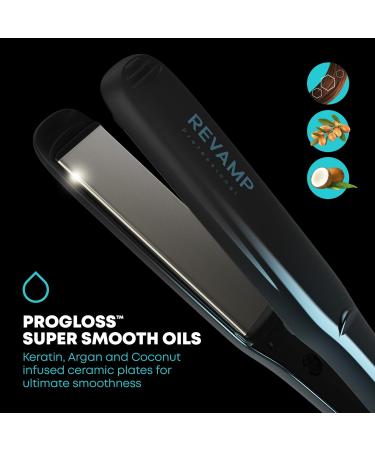 REVAMP Progloss Ultra X Shine Ceramic Hair Straighteners - Black - Buy Online on GoSupps.com