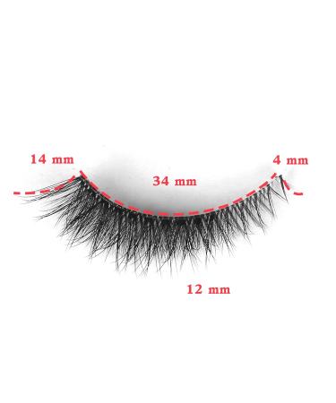 Cat Eye 3D Wispy False Eyelashes - Natural Look, Clear Band, 5 Pairs Pack by Ezreiily - Buy Online on GoSupps.com