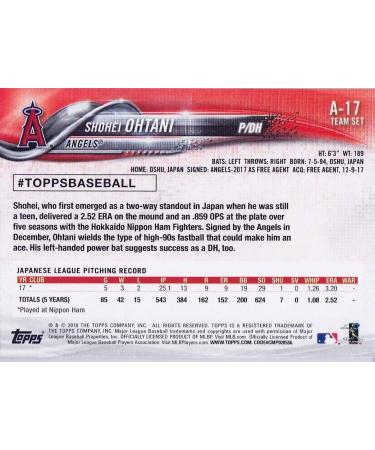 Shohei Ohtani 2018 Topps Limited Edition Mint Rookie Card A-17 - Los Angeles Angels Team Set Exclusive - Buy Online on GoSupps.com