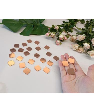 100 Arabesque Glass Mirror Mosaic Supplies - Rose Gold Mirror Craft Supplies - Buy Online on GoSupps.com