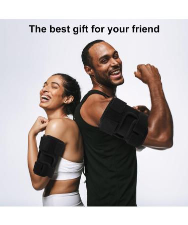 Supegear Compression Bracelet for Upper Arm - Comfortable Biceps Tendinitis Support Sleeve for Pain Relief & Muscle Tension (Black) - Buy Online on GoSupps.com