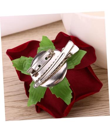iplusmile 2 1 Rose Flower Hair Retro Decor Small Flower Hair Clips Flower Pin Girls Headbands Hair Bands for Womens Hair Cloth Artificial Flowers Rose Hair Clip Dress Bridegroom Safflower Rosso - Buy Online on GoSupps.com