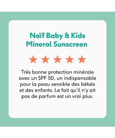 Na f - Cr me solaire min rale - pour b b et enfant - 0% de parfum - SPF 50 - Protection UVA et UVB - R sistant l'eau - Test dermatologiquement - Sans microplastiques - 175 ml - Buy Online on GoSupps.com