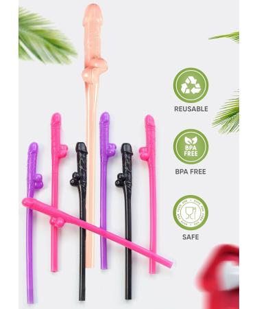 Bachelorette Party Supplies Straws 15+1 Naughty Drinking Straws Pennis Straws Party Pack Crazy Straws Bride Party - Buy Online on GoSupps.com