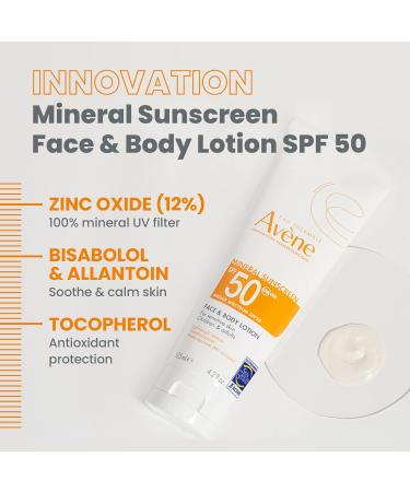 Eau Thermale Av ne Mineral Sunscreen SPF 50 - Broad Spectrum Face & Body Lotion 4.23 fl. oz | International Shipping Available - Buy Online on GoSupps.com