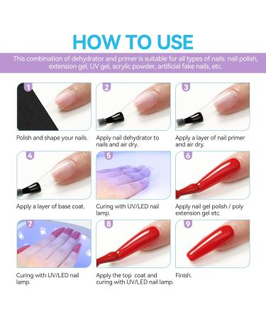 PEACECOLOR 7ML Base and Top Coat Matte Top Coat 15ML Nail Prep Dehydrator and Primer Kit Superior Bonding for Acrylic Set Poly Nail Gel Supplies Set Home DIY Nail Art Use color 200 - Buy Online on GoSupps.com