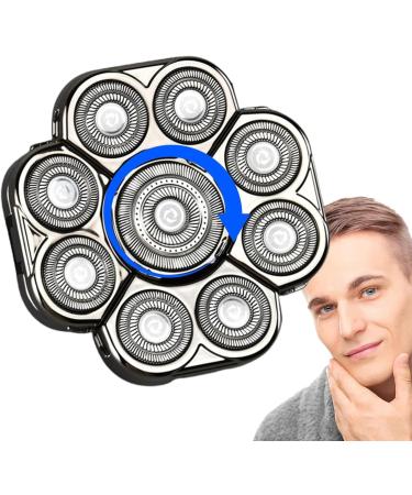 SenhE Replacement Shaver Heads For Men 9head Body Hair Shaver Replacement Heads Extreme Speed DoubleRing Extreme Speed Shaver Replacement Heads Universal For Wet And Dry Bald - Buy Online on GoSupps.com