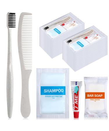 Hushee 96 Sets Bulk Hygiene Kit | Essential Toiletry Kits for Homeless & Travel | Shampoo Soap Comb Toothbrushes & Toothpaste Individually Wrapped - Buy Online on GoSupps.com