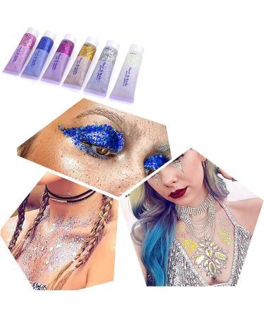 Buy 2 Color Neon Face & Body Glitter Gel - Holographic Makeup for Parties (Pink & White) - Glow Accessories - Buy Online on GoSupps.com