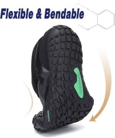 SAGUARO Barefoot Minimalist Water Shoes for Men and Women - Size 9.5 Women/7.5 Men, Night Black - Buy Online on GoSupps.com