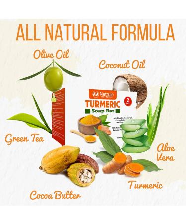 All Natural Turmeric Soap Bar for Face & Body - Brighten Skin Even Tone Fade Marks - Made in USA - Perfect for All Skin Types - Buy Online on GoSupps.com