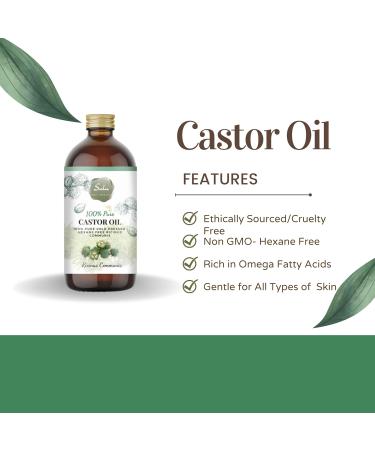 Buy SULU ORGANICS Organic Castor Oil - 16 fl. oz Cold Pressed 100% Pure USDA Certified Hexane Free - International Shipping Available - Buy Online on GoSupps.com