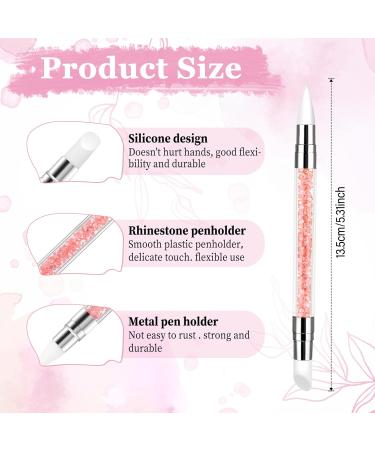 3 Pcs Nail Art Sculpture Pen Set - Dual Tipped Silicone Tools for Home & Salon | Blue Green Orange Nail Brushes & Rhinestone Carving Pen - Buy Online on GoSupps.com