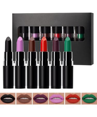 Set De Rouge L vres - Kit de Gloss L vres Gothique Finition Mate pour Maquillage | Set De Rouge Maquillage Longue Tenue Pour Voyage Carnaval Bal Masqu Festival Musique - Buy Online on GoSupps.com