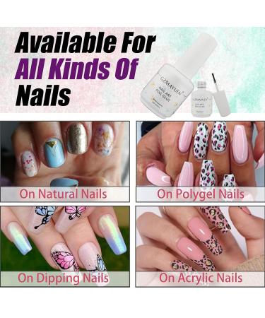 Gzmayuen Foil Transfer Nail Art Set | Marble Nail Stickers & Glue | 15ml Foil Transfer Foils & Nail Filings Gel | International Shipping Available - Buy Online on GoSupps.com