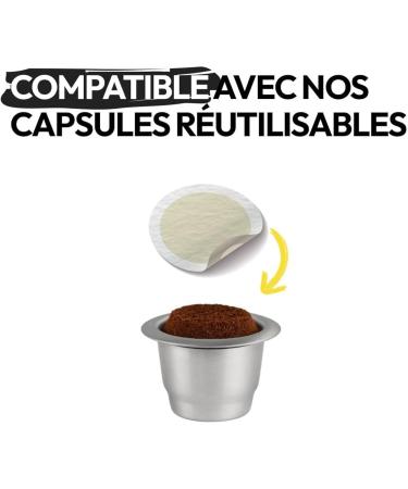 CAPSME - 120 Couvercles Opercules en Papier Compostable pour Capsules R utilisables Compatible Nespresso Original - Filtre Extraction Optimale cologique made in France facile coller. - Buy Online on GoSupps.com