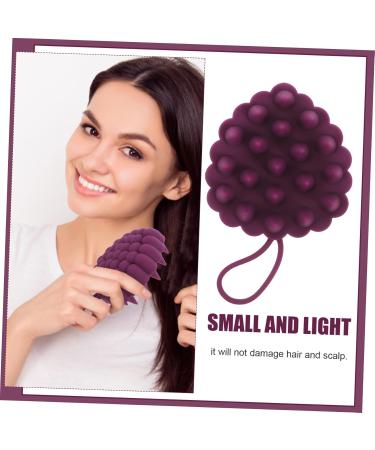 Fomiyes 5-St Shampoo ArtFakt Massage Device - Hairbrush Cleaning & Scalp Brush Scrubber - 5pcs Violet Kamm Head Pebbles - Perfect for Shower & Hair Care - Buy Online on GoSupps.com