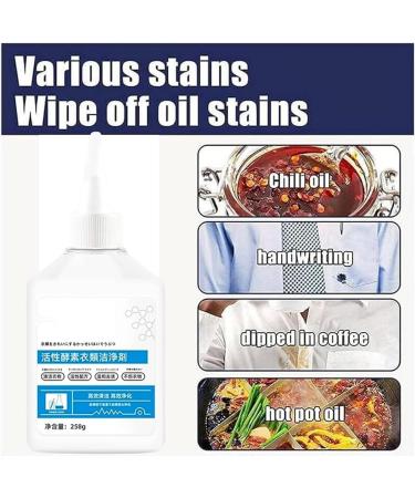 Active Enzymes for Clothes Cleaning Garment Stubborn Stain Cleaner Oil Remover Bio-Enzyme Degreasing Agent (2pcs) - Buy Online on GoSupps.com