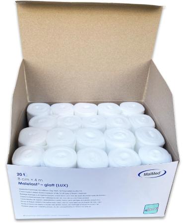 Gauze Bandages 8cm x 4m - 20 Elastic Fixation Bandages | Latex-Free 80% Stretchable Dressing Material | International Shipping Available - Buy Online on GoSupps.com