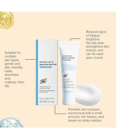  Sgjwyc Instant Lift & Brighten Peptide Eye Contour Serum - Firming and tightening eye cream - For all skin types - Buy Online on GoSupps.com