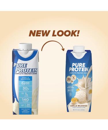 Pure Protein Vanilla Protein Shake 30g Complete Protein Vitamins A C D and E plus Zinc to Support Immune Health Ready to Drink and Keto-Friendly 11oz Bottles 12 Pack Vanilla 11 Fl Oz (Pack of 12) - Buy Online on GoSupps.com