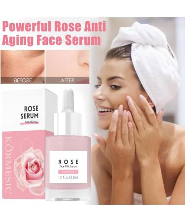 Rose Facial Oil Instant Face Firming & Plumping Rose Anti Aging Face Moisturizer Hyaluronic Acid Serum for Face Antioxidant Firming Night Serum for face Improve Dull Skin & Soft Skin Tone-30ml - Buy Online on GoSupps.com