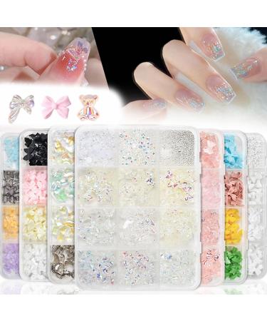 1Box 3D Acrylic Flowers Butterfly Bear Nails Art Shapes Jewelry Accessories Decoration Crafting 05style - Buy Online on GoSupps.com