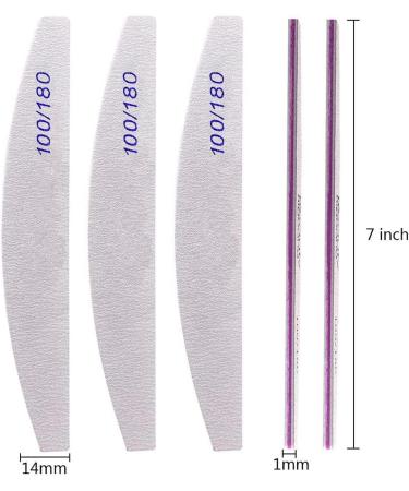 Kafeiya Professional Nail Files 5 PCS - Double Sided Emery Board (100/180 Grit) - Manicure Tools for Nail Grooming - Buy Online on GoSupps.com