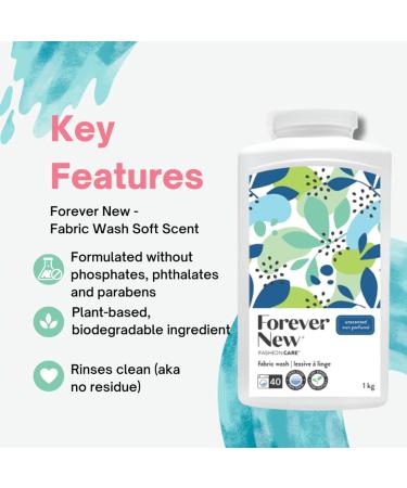Unscented Laundry Detergent Powder Delicate Natural Laundry Detergent Non-Toxic Laundry Detergent High Efficiency Stain Remover Laundry Powder Gentle Soft 80 Washes 2 Pack (1 kg each) Unscented 1 kg (Pack of 2) - Buy Online on GoSupps.com