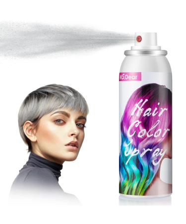 Gray Hair Spray Color ONE-TIME USE Colors for Crazy Hair Day Temporary Hair Dye Spray for Christmas Party - 1-Day Washable 100ML