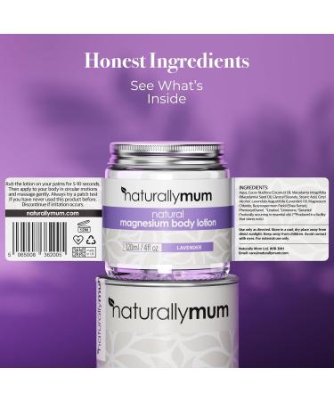 NaturallyMum Magnesium Body Lotion Bundle for Mum and Kids | Support for Sleep Heart Bone Nerve Gut and Muscle Health | Adult Lavender | Kids Lavender & Chamomile | 2 x 4 fl oz - Buy Online on GoSupps.com