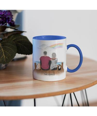Personalized Blue Couple Cat Cups - Perfect Gift for Cat Lovers & Cat Owners | Kiddle Design - Buy Online on GoSupps.com