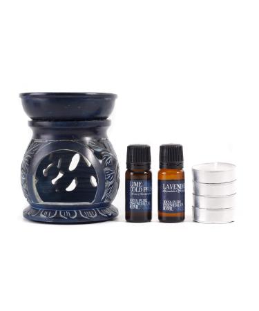 Mystic Moments Lavender and Lime Oil Burner Gift Set