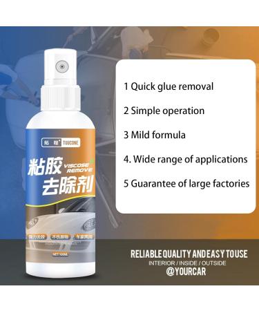 Glass Label Cleaner - 100ml Effective Glass Stickers Solvent | Label Cleaner for Bathroom Kitchen Bedroom Household Tar Grease Oil Cleaning Tools - Buy Online on GoSupps.com