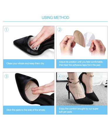 Buy 2 Pairs of Anti-Slip Gel Forefoot Insoles - Best Ball of Foot Cushions for Women | High Heel Shoe Pad Inserts - Buy Online on GoSupps.com