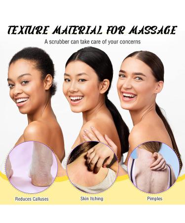 5 Pcs Exfoliating Back Scrubber Set with Handles - Shower Body Scrubber for Women Men - Cleans Skin, Massages, Exfoliates - One Size - Buy Online on GoSupps.com