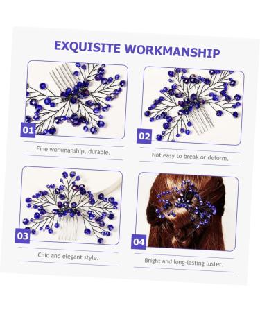 HAPINARY Bridal Wedding Comb Hair Combs for Women Accessories Zircon Hair Comb Wedding Hair Accessories for Brides Bride Wedding Headdress Hair Combs for Women Decorative Hair Insert Comb - Buy Online on GoSupps.com