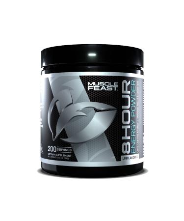 Muscle Feast 8 Hour Energy All Natural Keto-Friendly Sugar-Free Zero Calorie Unflavored 300g
