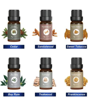 ASAKUKI Essential Oils Gift Set for Men - Sandalwood, Cedarwood, Frankincense, Teakwood, and More - 10ML Wood Scents for Candle & Soap Making - Buy Online on GoSupps.com