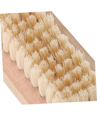 Wooden Cleaning Finger Nail Brush with Pig Bristles - Double-Sided Fingernail Brush Non-Slip Nails Scrubber for Scrubbing Fingernails and Toes - Buy Online on GoSupps.com