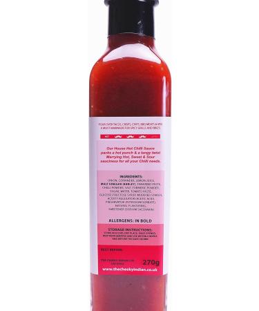 Cheeky Indian Tang 'n' Cheek Hot & Sour Chilli Sauce 220g - Ideal for BBQ & Grilled Vegetables, Vegetarian & Gluten-Free - Buy Online on GoSupps.com