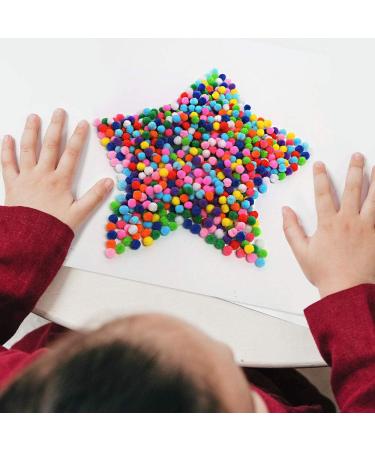 1500 Small 1cm Craft Pom Pom Balls in Bright Assorted Colors - Perfect for DIY Crafts - Buy Online on GoSupps.com