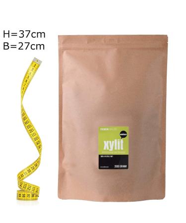 Wohltuer Xylitol - 100% Pure Birch Sugar from Finland (1 x 2 kg) - Corn-Free Sweetener - Buy Online on GoSupps.com
