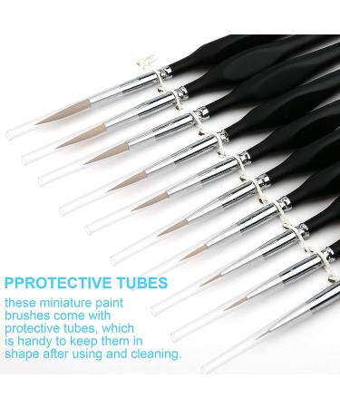 10 PCS Miniature Paint Brushes Kit - Fine Detail Painting Brush Set for Watercolor, Oil, Acrylic, Nail, Line Drawing - Micro Professional Tiny Paints Brushes for Scale Models - PSISO - Buy Online on GoSupps.com