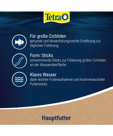 Tetra Cichlid Sticks - Premium Fish Feed for Cichlids & Large Ornamental Fish | 320g (1L) Floatable Feeding Sticks - Buy Online on GoSupps.com