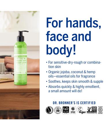 Buy Dr. Bronner's Organic Patchouli Lime Lotion - 8oz Pump Bottles (Pack of 2) | International Shipping Available - Buy Online on GoSupps.com