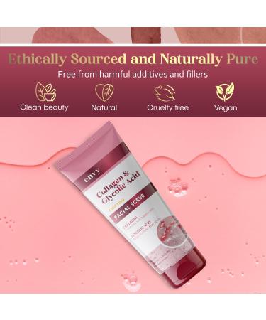 Envy Collagen & Glycolic Acid Face Scrub - Anti-Aging Exfoliating Wash | Vegan Cruelty-Free Korean Skincare for All Skin Types - 200ML - Buy Online on GoSupps.com