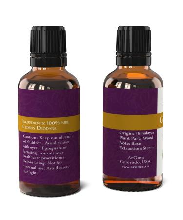 ArOmis Organic Cedarwood Essential Oil - 100% Pure Therapeutic Grade - Undiluted, Premium Oil - 150 Micron Filtered, Perfect for Aromatherapy Diffusers (30ml / 1 fl oz) - Buy Online on GoSupps.com